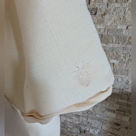 Cubavera Men's Short Sleeve Embroidered Panel Guayabera Button Up Shirt Size L - Picture 4 of 13